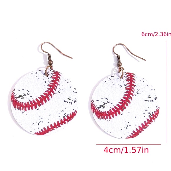 2/$20 Baseball ⚾️ Mom Earrings Gift NEW - Picture 3 of 4
